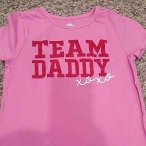 Pink Team Daddy Kids Shirt